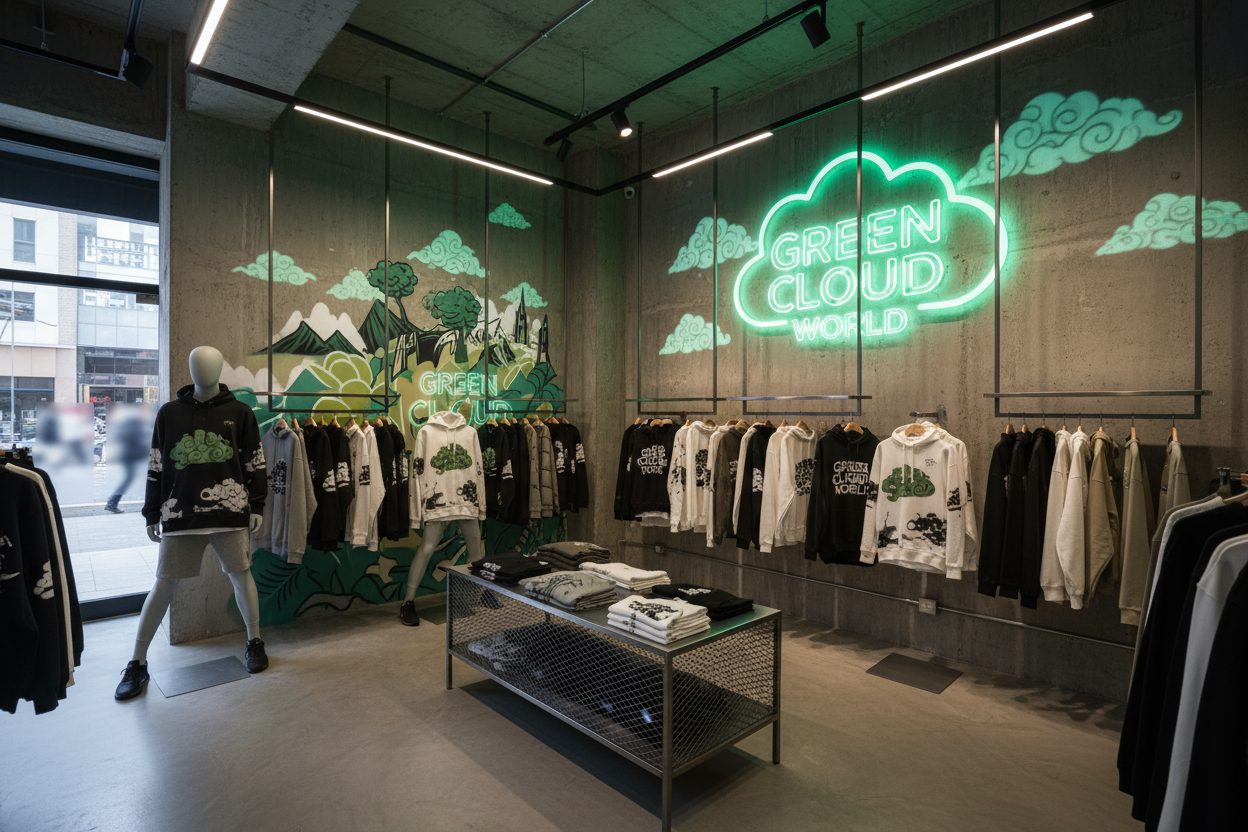 The store name is green cloud world 